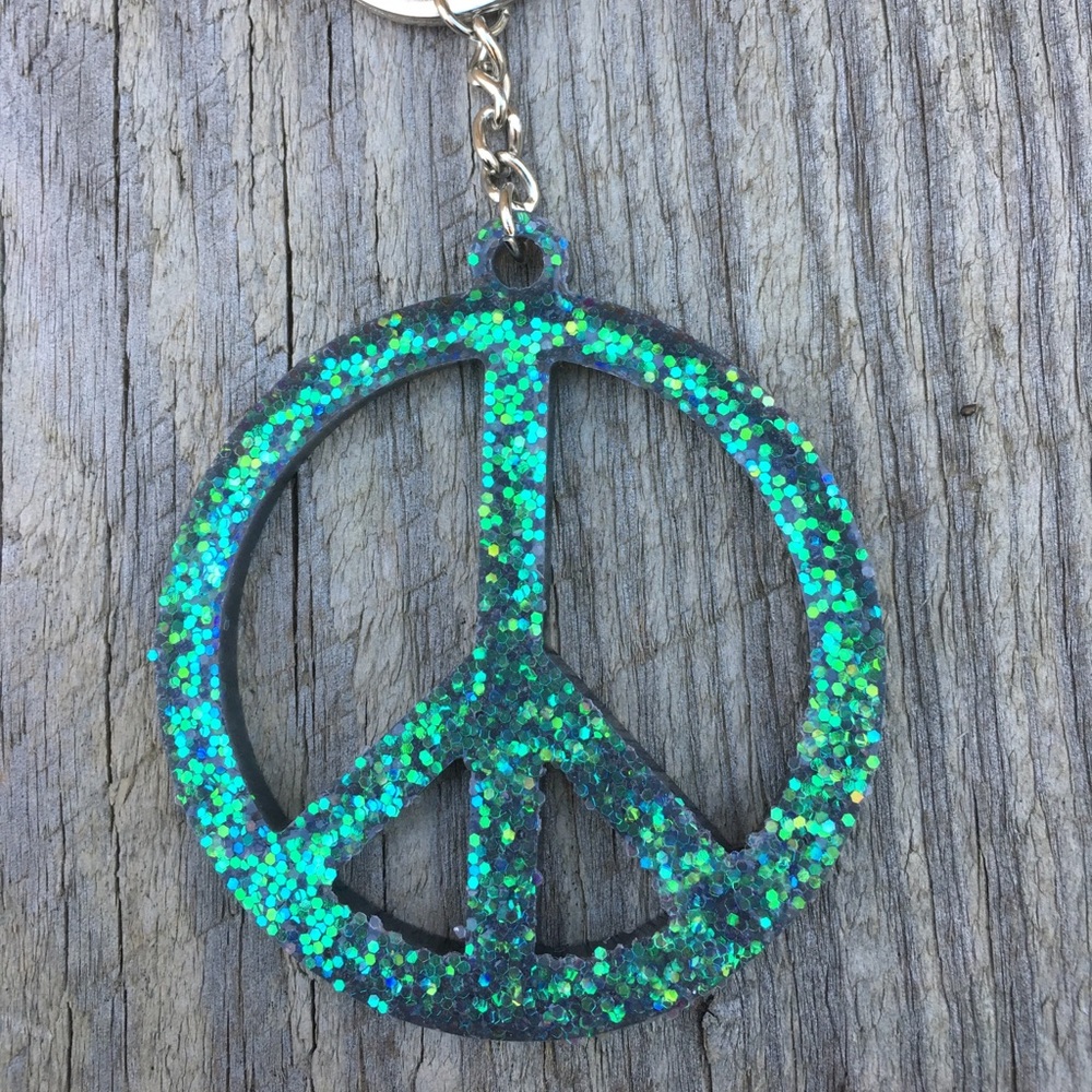 Peace keychain